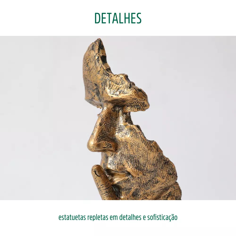Dekorative Skulptur Stille ist Gold – Abstrakte Nordische Kunst