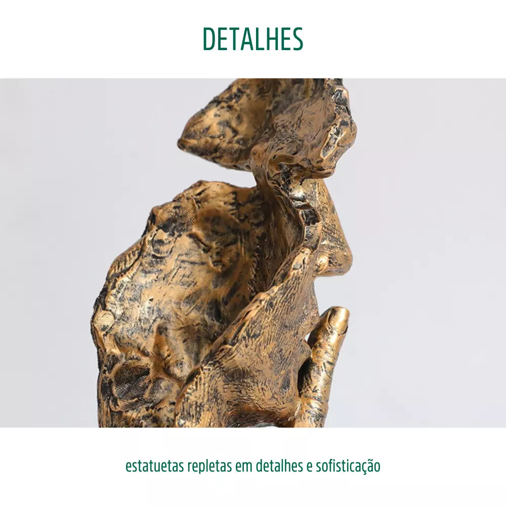 Dekorative Skulptur Stille ist Gold – Abstrakte Nordische Kunst