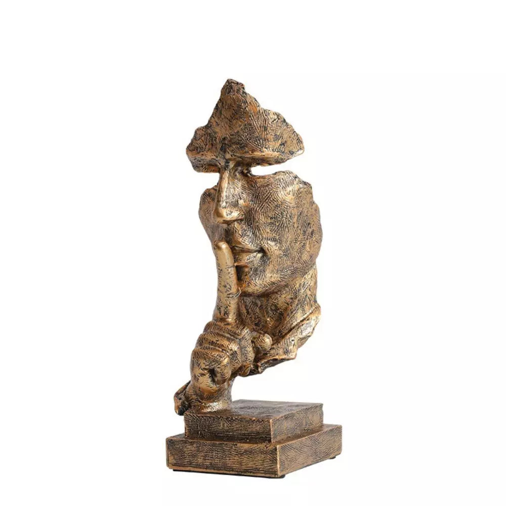 Dekorative Skulptur Stille ist Gold – Abstrakte Nordische Kunst