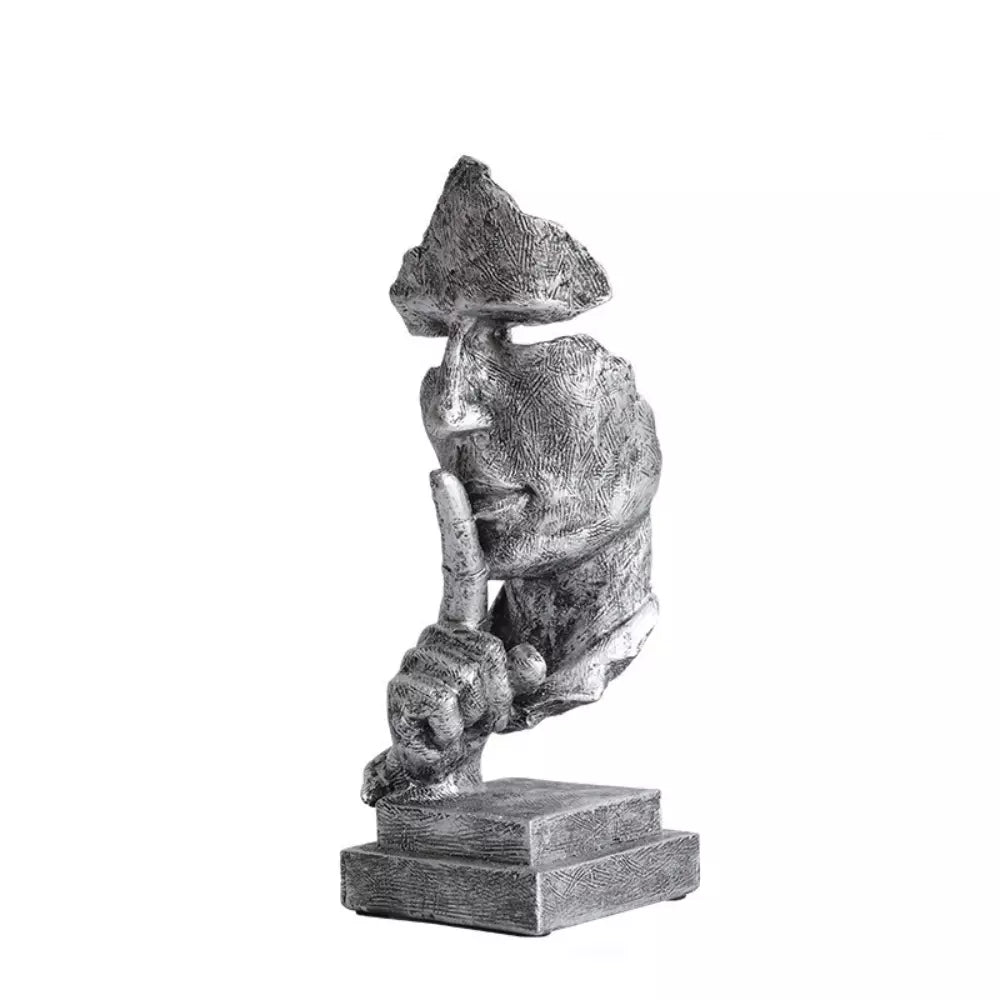 Dekorative Skulptur Stille ist Gold – Abstrakte Nordische Kunst