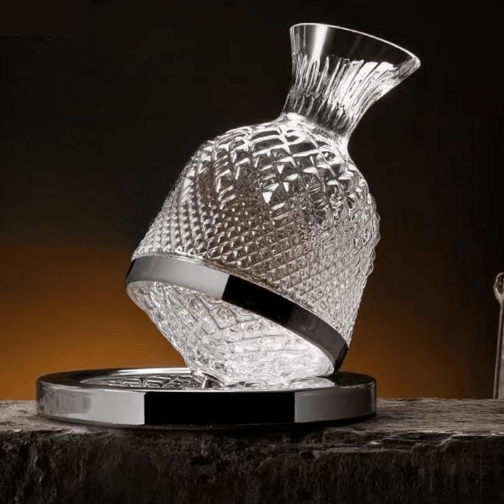 360° Rotierender Kristall-Weindekanter