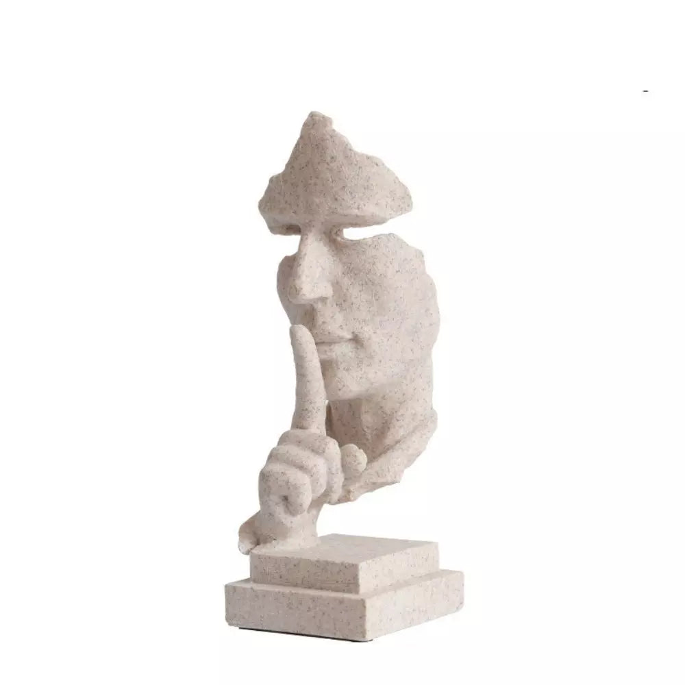 Dekorative Skulptur Stille ist Gold – Abstrakte Nordische Kunst