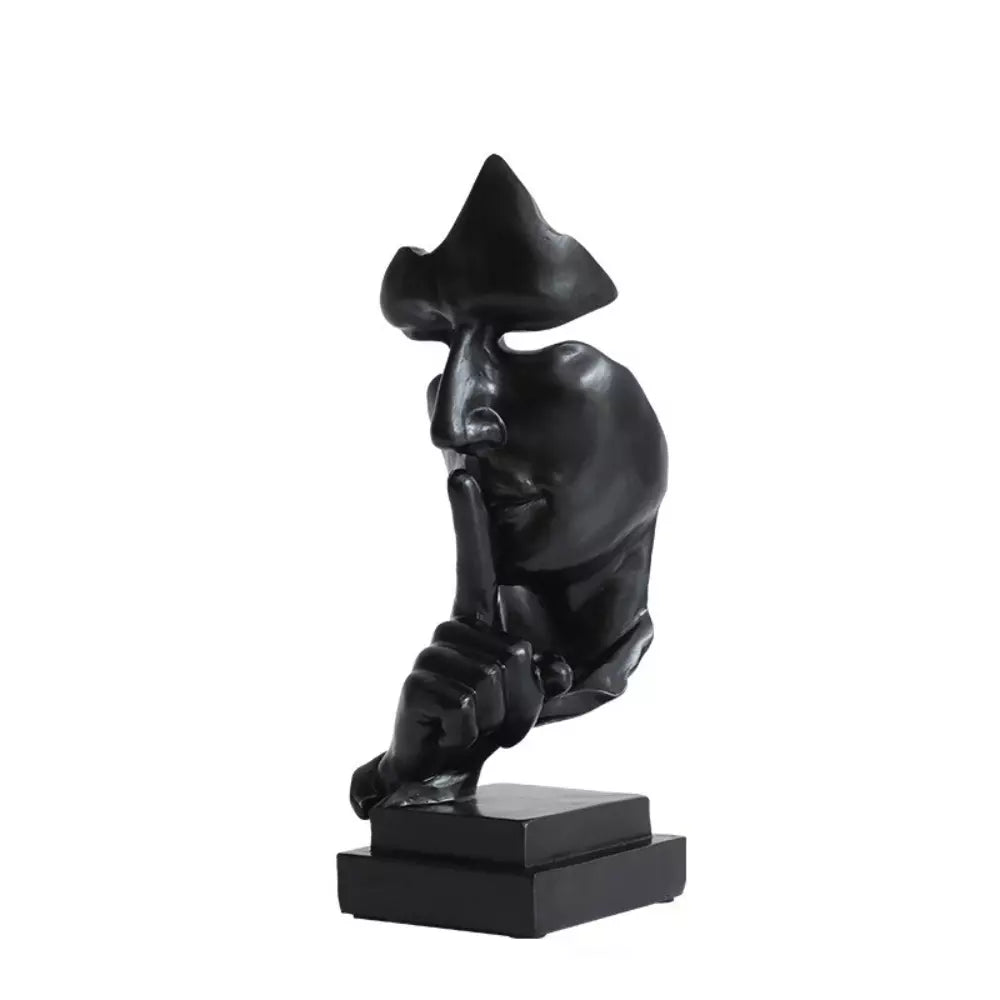 Dekorative Skulptur Stille ist Gold – Abstrakte Nordische Kunst