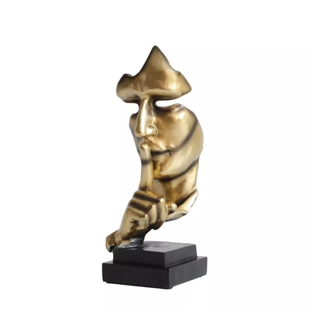 Dekorative Skulptur Stille ist Gold – Abstrakte Nordische Kunst