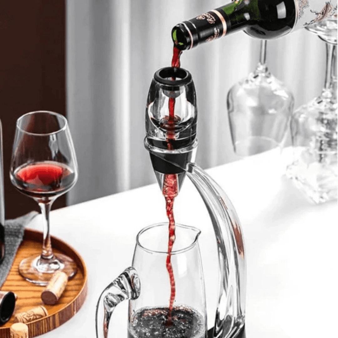 Weinbelüfter & Dekanter mit Filter und Ständer