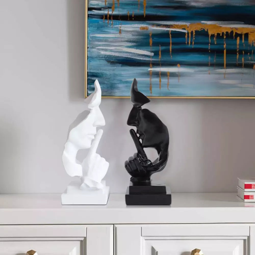 Dekorative Skulptur Stille ist Gold – Abstrakte Nordische Kunst