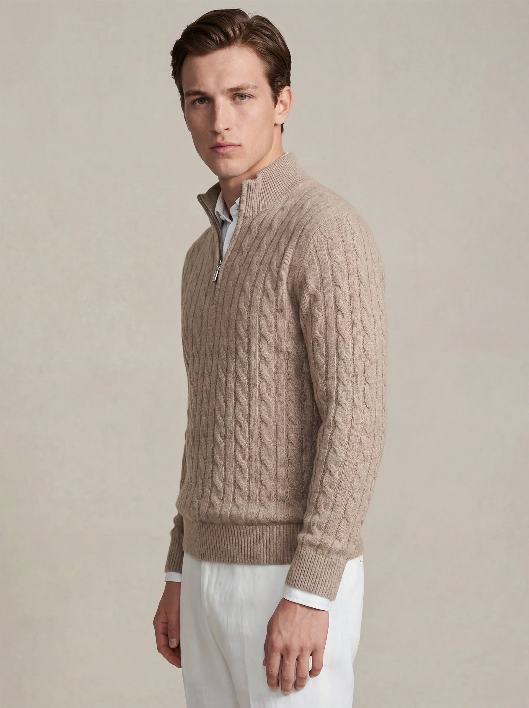 Suéter de Cashmere Bege