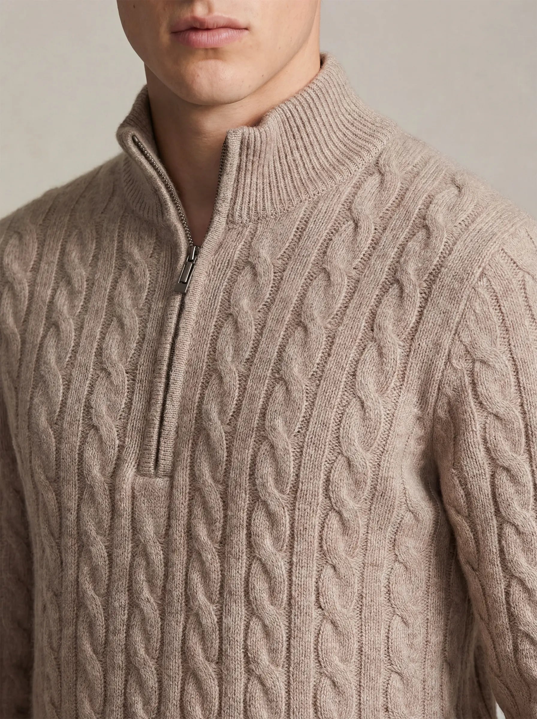Suéter de Cashmere Bege