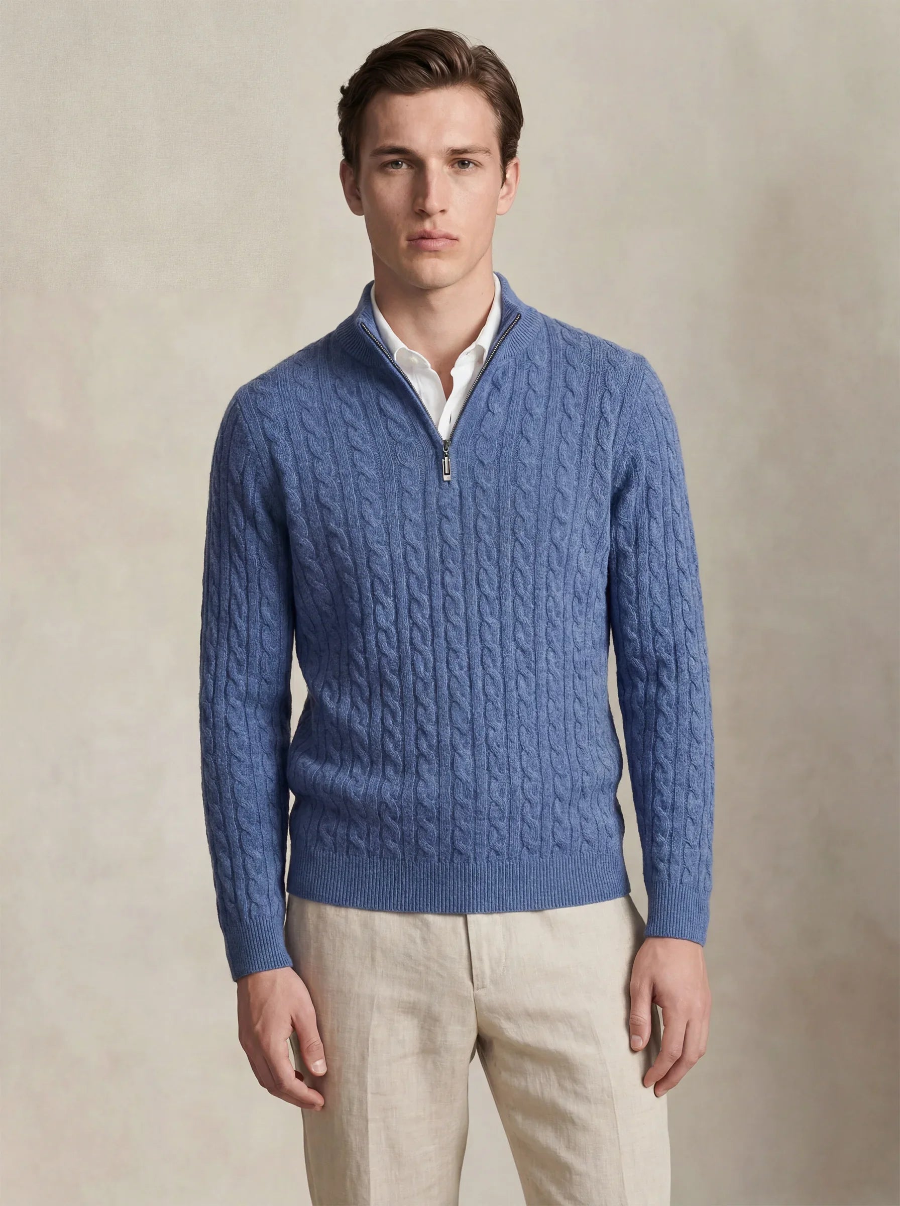 Suéter de Cashmere Azul Claro