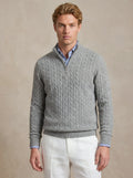 Suéter de Cashmere Cinza Claro