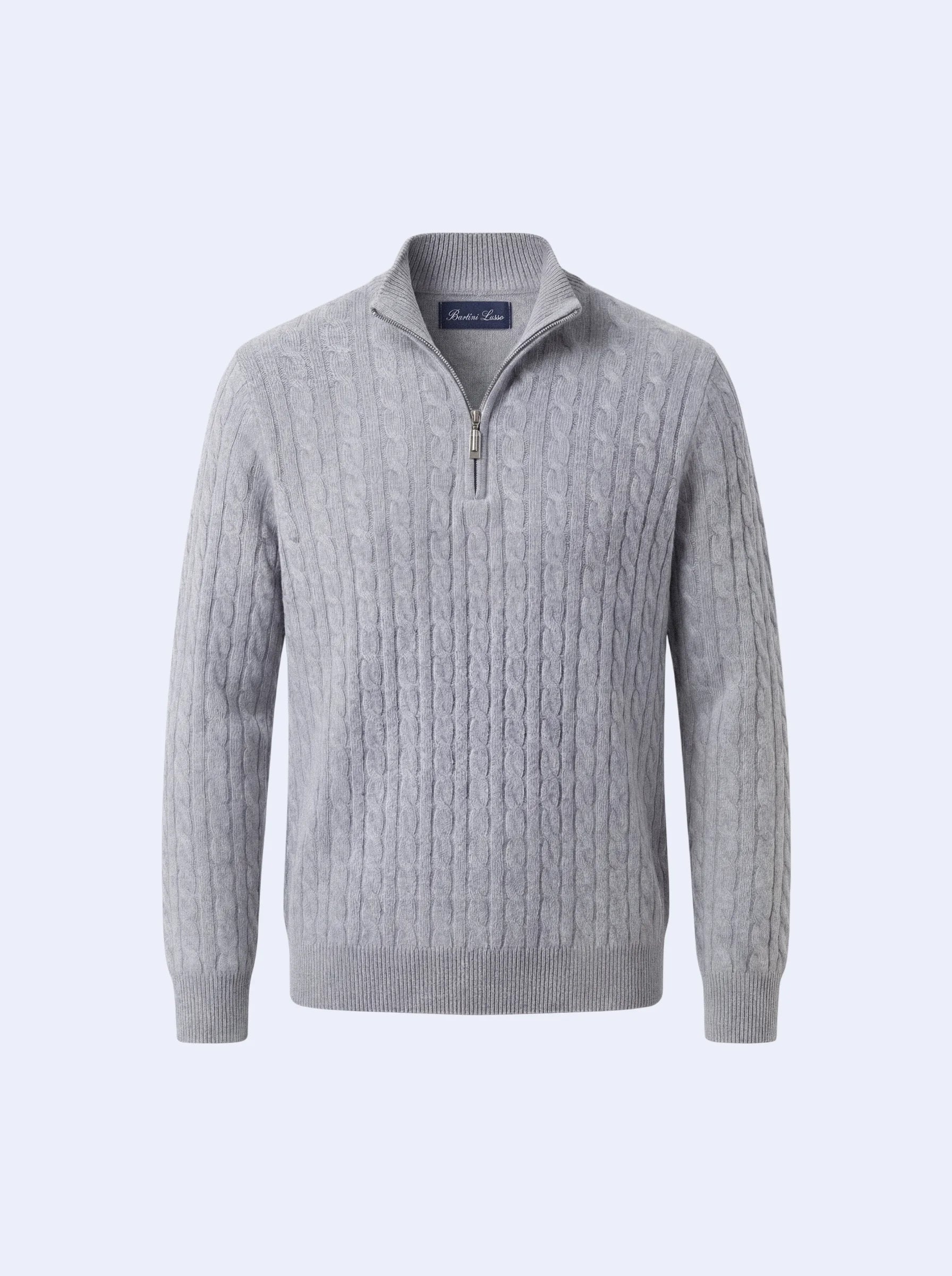 Suéter de Cashmere Cinza Claro