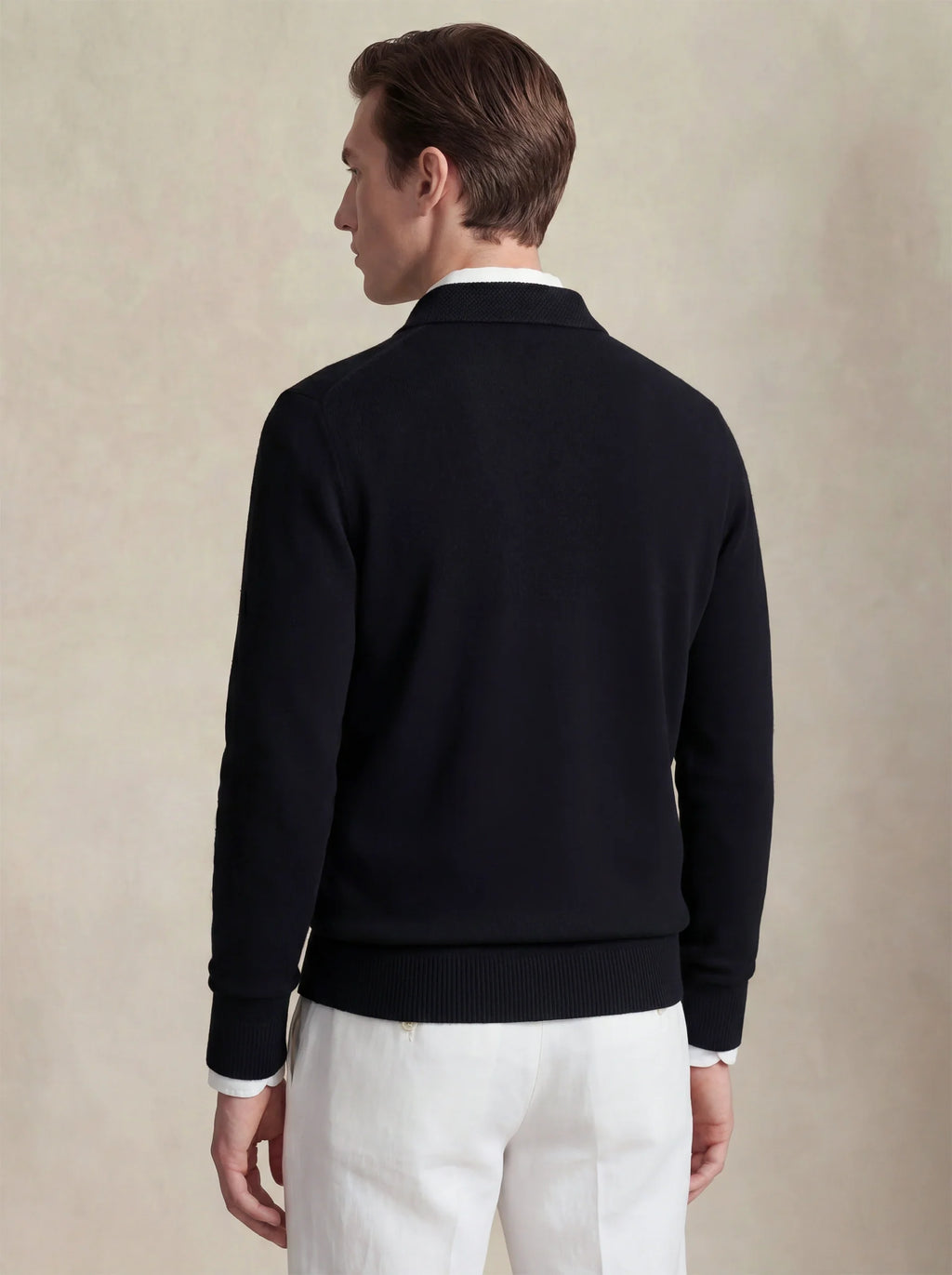 Camisa Polo de Cashmere Preto