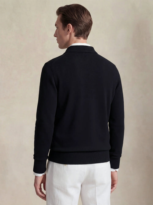 Camisa Polo de Cashmere Preto