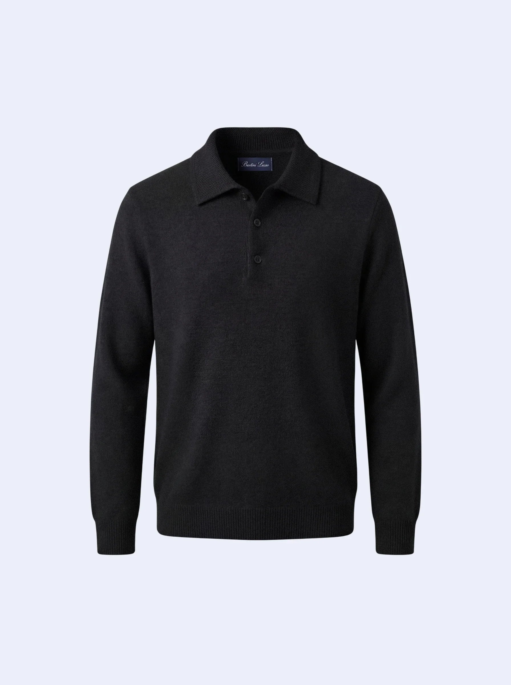 Camisa Polo de Cashmere Preto
