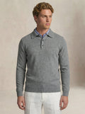 Camisa Polo de Cashmere Cinza
