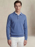 Camisa Polo de Cashmere Azul Claro