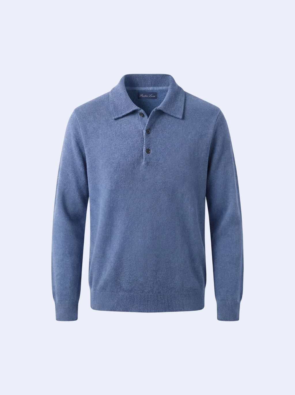 Camisa Polo de Cashmere Azul Claro