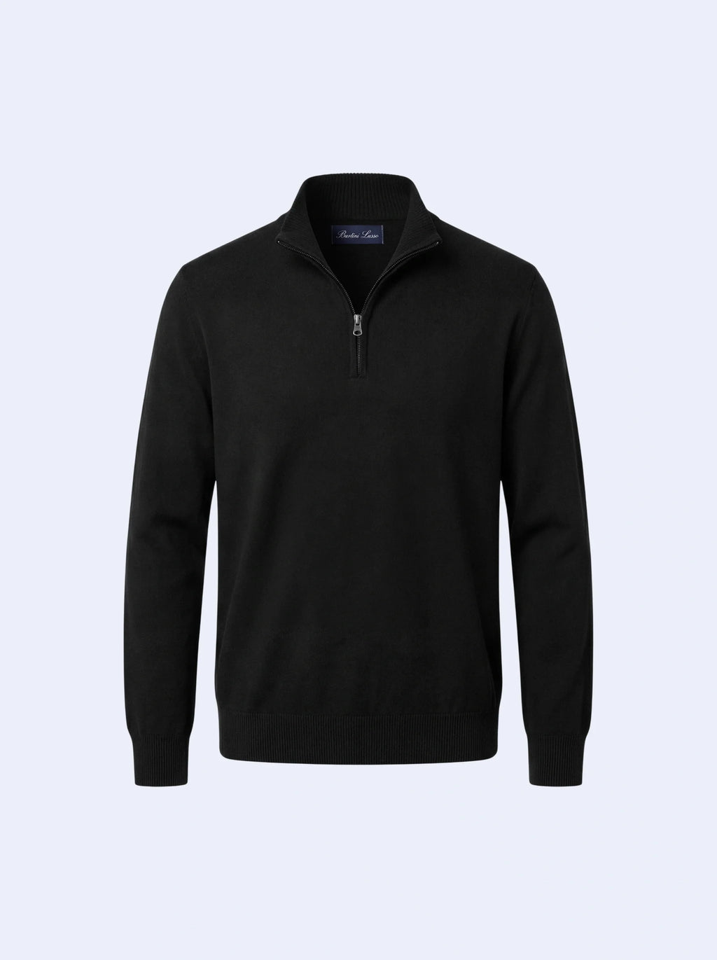 Suéter com Zíper de Cashmere Preto