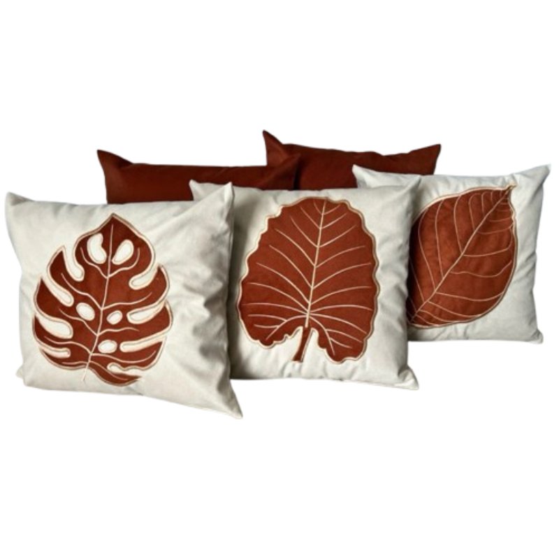 Conjunto 5 Capas de Almofada Bordada Boho Chic