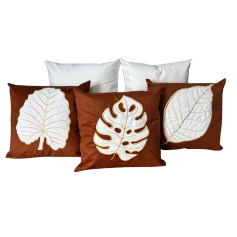 Conjunto 5 Capas de Almofada Bordada Boho Chic