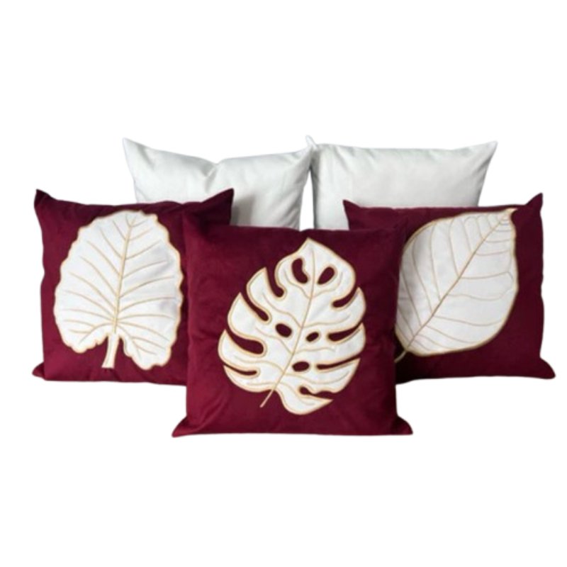 Conjunto 5 Capas de Almofada Bordada Boho Chic