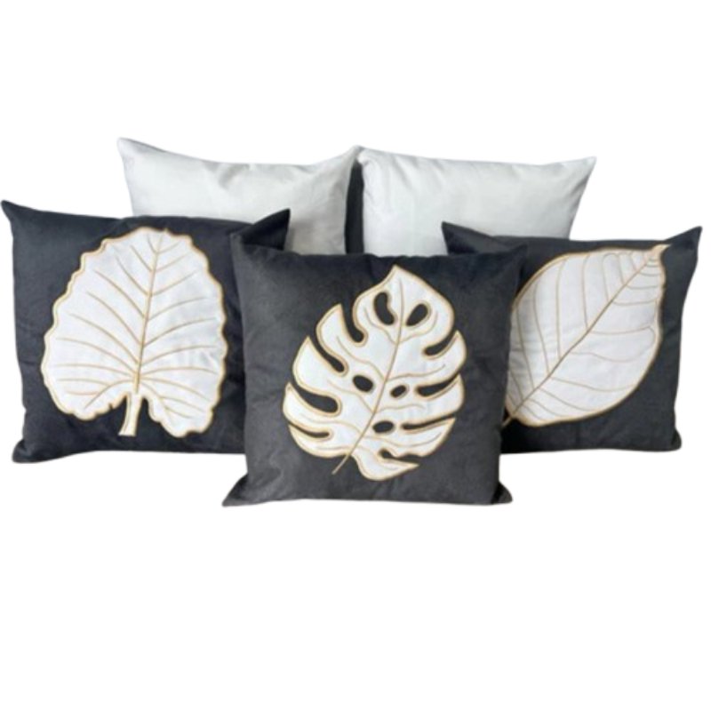 Conjunto 5 Capas de Almofada Bordada Boho Chic