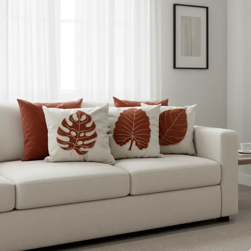 Conjunto 5 Capas de Almofada Bordada Boho Chic