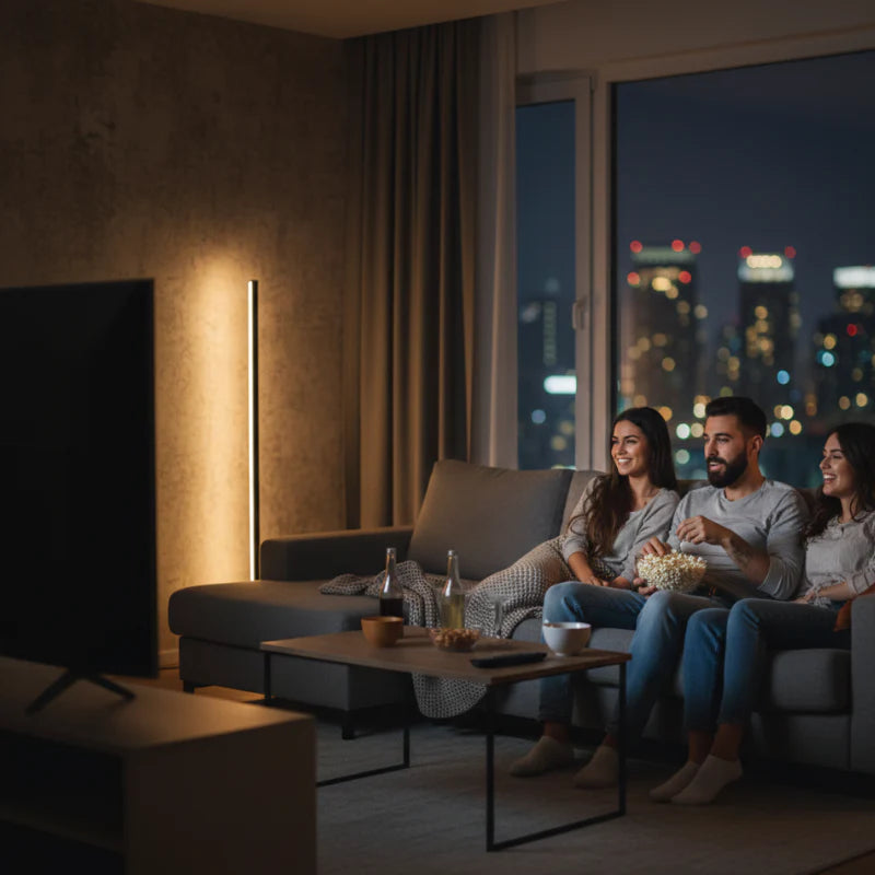 Luminária de Chão Barra Led Minimalista