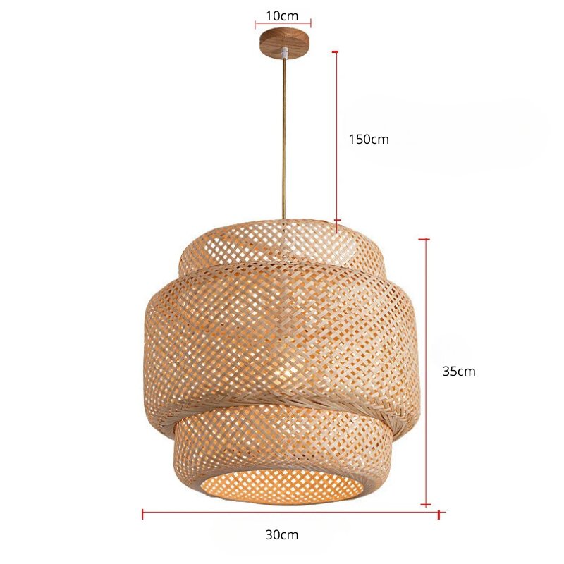 Rattan Pendelleuchte für Wohnzimmer