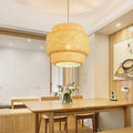 Rattan Pendelleuchte für Wohnzimmer