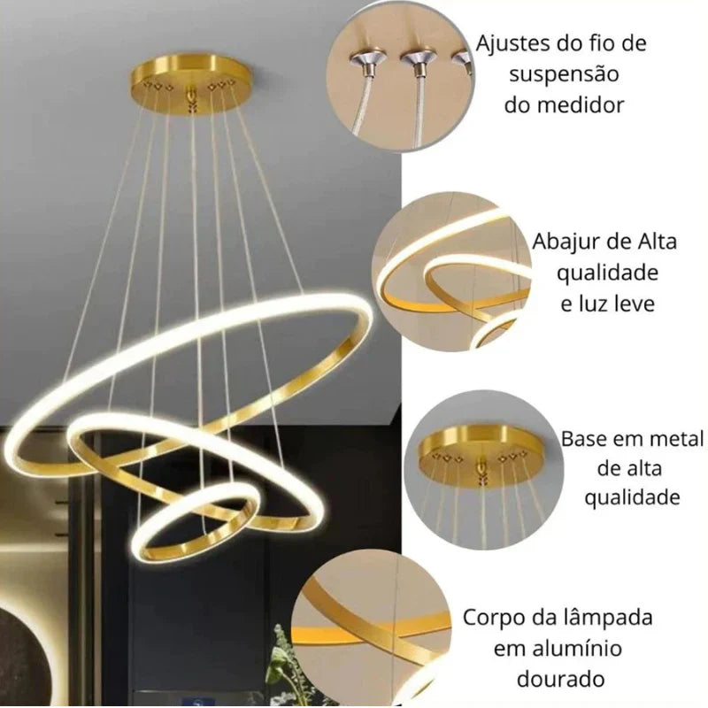 Modernes LED-Deckenlicht mit anpassbarem Design