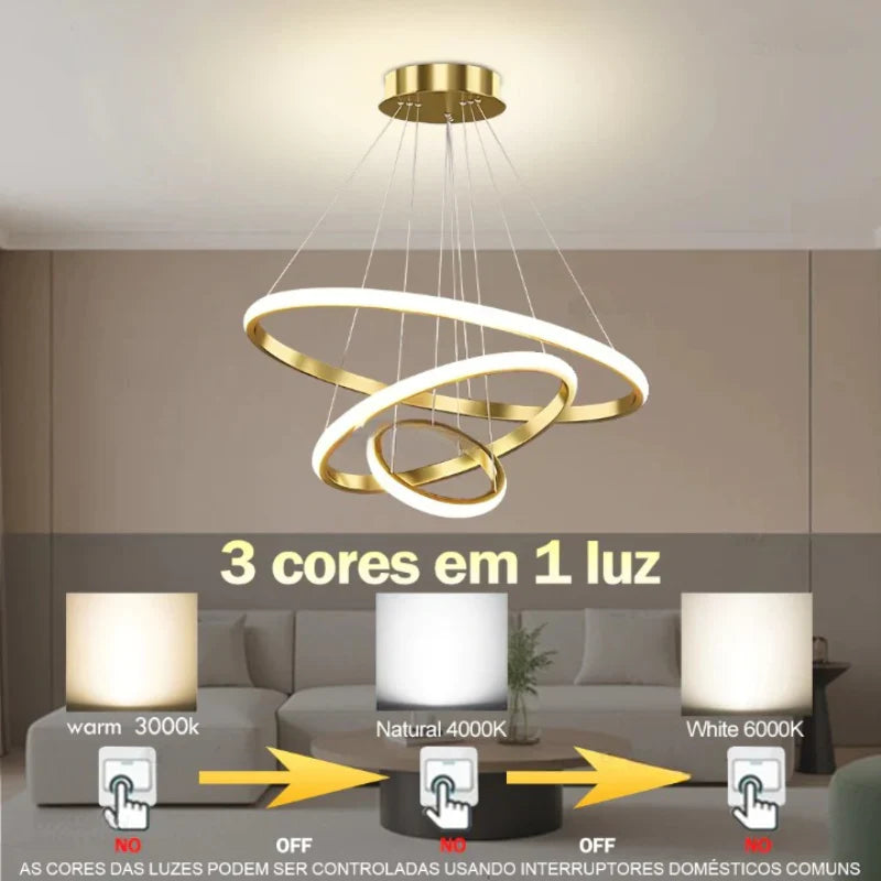 Modernes LED-Deckenlicht mit anpassbarem Design